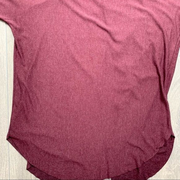 Aritzia Wilfred La Riviere Top Long Sleeve Split Back Burgundy Size XS - Picture 7 of 14